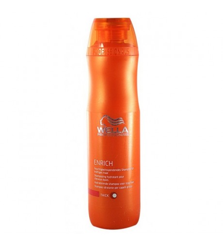 Wella enrich shampooing hydratant pour cheveux épais|THICK 200ml