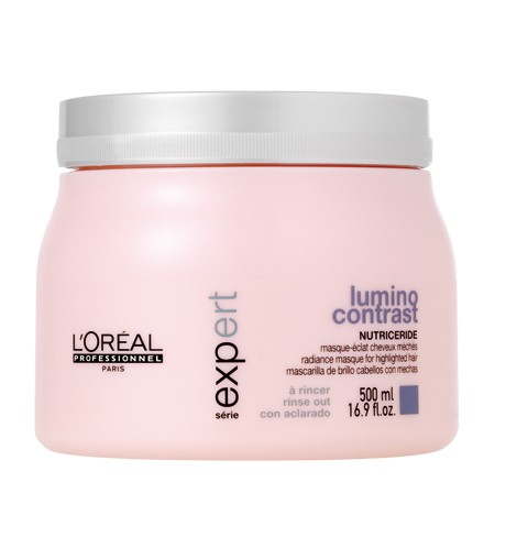 Masque L'Oréal LUMINO CONTRAST CHEVEUX MÈCHÉS 500 ML 