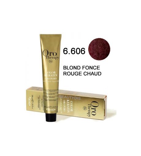 OROTHERAPY COLORATION N°6.606 BLOND FONCÉ ROUGE CHAUD 100 ml