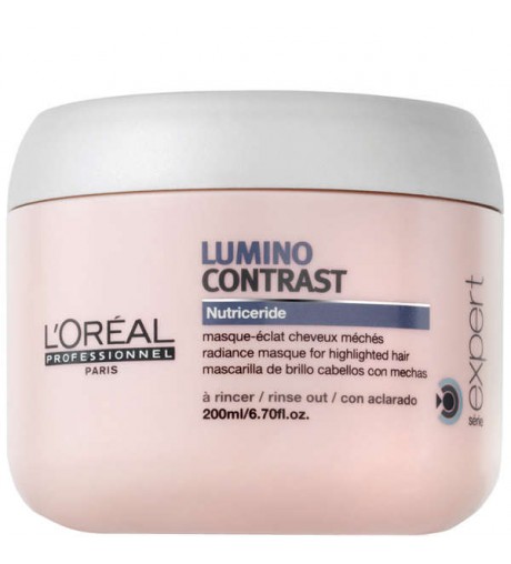 Masque L'Oréal LUMINO CONTRAST CHEVEUX MÈCHÉS 200 ML 